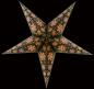 Preview: Baby Madras Black - Foldable glowing Paperstar with 5 points, 40 cm